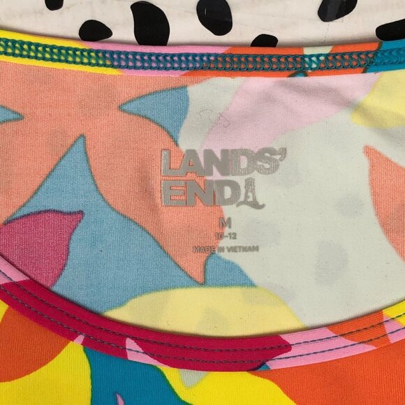 Lands End Multicolored Long Sleeve Adjustable Cover-Up SWIM TUNIC MEDIUM shirt - Picture 3 of 7